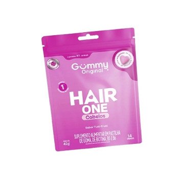 Gummy Hair One Cabelos Suplemento Alimentar em Gomas Tutti-Frutti Sachê 42g Gummy Hair One Cabelos Suplemento Alimentar em Gomas Tutti-Frutti Sachê 42g