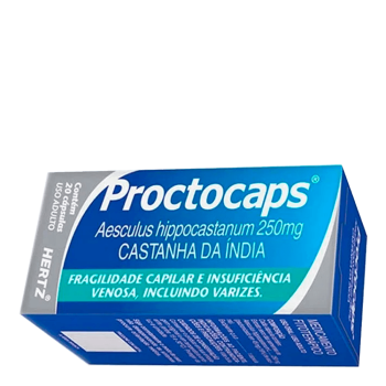 Fitoterápico e Vasoprotetor Proctocaps 250mg 20 Cápsulas