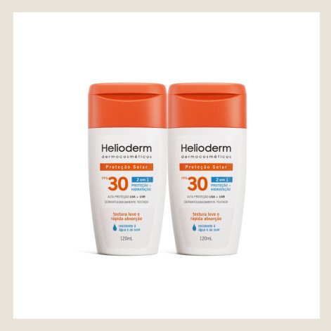 Protetor Solar Helioderm 2 Em 1 Fps 30 120ml + 120ml Especial