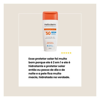 Protetor Solar Helioderm Suncare 2 em 1 FPS50 Resistente à Água 200ml