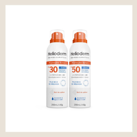 Protetor Solar Spray Helioderm 2 em 1 Fps30 200ml