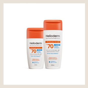 Protetor Solar Helioderm 3 em 1 FPS70 Ácido Hialurônico 200ml