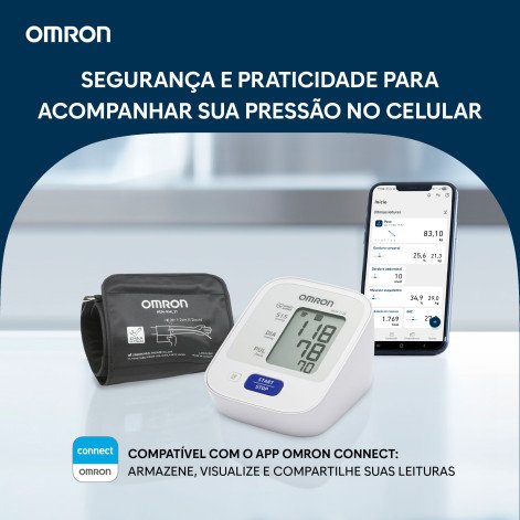 Aparelho de Pressão Braço Omron HEM-7122 Medidor Controle da Hipertensão