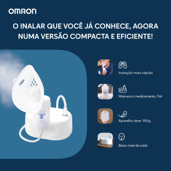 Inalador Nebulizador Compressor Omron NE-C810 Inalar Compact Inalação Eficiente Portátil Silencioso
