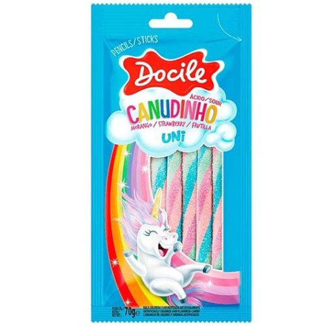 Canudinho Colorido Docile Morango Citrico 70g
