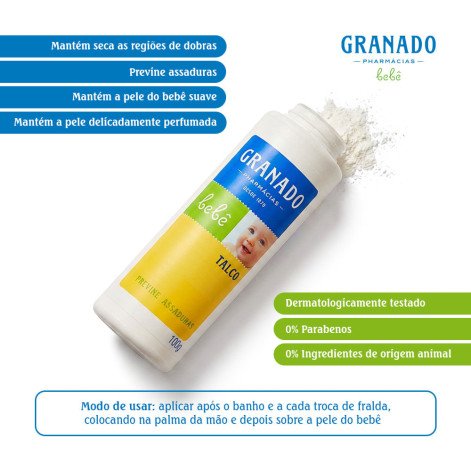 Talco Infantil Granado Bebê 100g