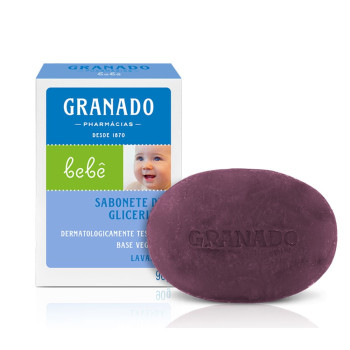 Sabonete em Barra de Glicerina Granado Infantil Bebê Lavanda 90g