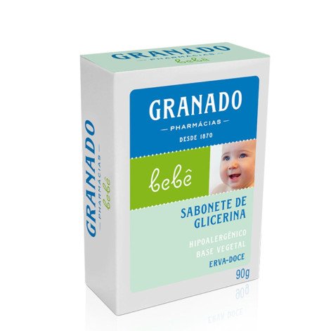Sabonete em Barra Glicerina Granado Infantil Bebê Erva Doce 90g