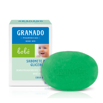 Sabonete em Barra Glicerina Granado Infantil Bebê Erva Doce 90g