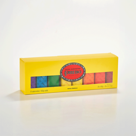 Kit Sabonete Em Barra Phebo Amarelo 90g 8 Unidades Kit Sabonete Em Barra Phebo Amarelo 90g 8 Unidades