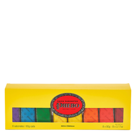 Kit Sabonete Em Barra Phebo Amarelo 90g 8 Unidades Kit Sabonete Em Barra Phebo Amarelo 90g 8 Unidades