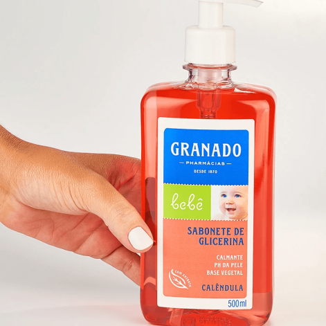 Sabonete Líquido Granado de Glicerina Bebê Calêndula 500ml Sabonete Líquido Granado de Glicerina Bebê Calêndula 500ml