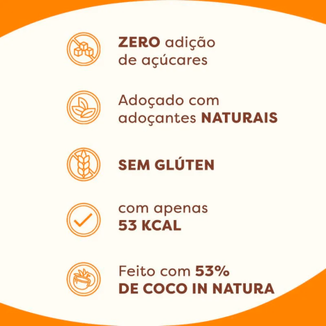 Bombom De Chocolate Flormel Mini+ Doce De Coco Zero Açúcar 12g