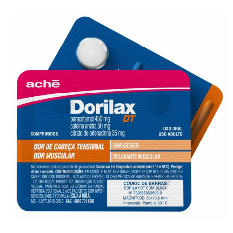 Dorilax Dt 450Mg+50Mg+35Mg C/4 Comp
