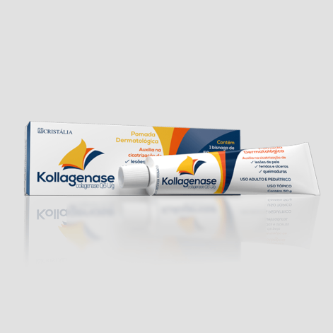 Kollagenase Sem Cloranfenicol Pomada 0,6 U/g Cristalia 30 g