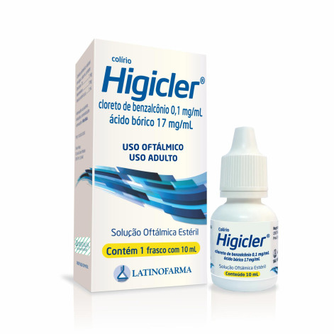 Colírio Antisséptico Higicler 0,1mg/ml + 17mg/ml 10ml