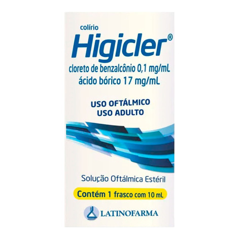 Colírio Antisséptico Higicler 0,1mg/ml + 17mg/ml 10ml