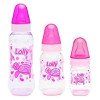 Kit 3 Mamadeiras Oceano Lolly Bico de Silicone Rosa 240 | 70 | 50ml