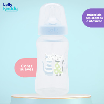 Mamadeira Lolly Big Zoo Silicone Redondo Azul Sortida 330ml