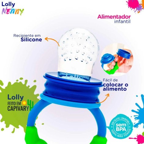 Alimentador Infantil Lolly + de 6 Meses Azul 