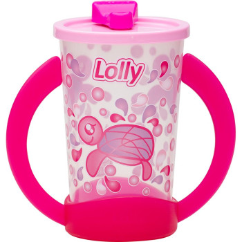  Copo Lolly Circo Com Alça De Treinamento Fem 350ml