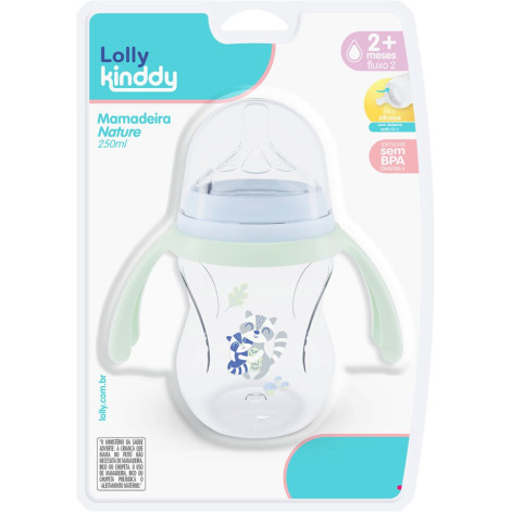 Mamadeira Nature Lolly Alça Áurea Fluxo 2 Masculino 250ml
