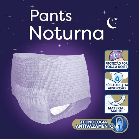 Roupa Íntima Descartável Tena Pants Noturna Incontinência Urinária Severa P/M 7 Unidades