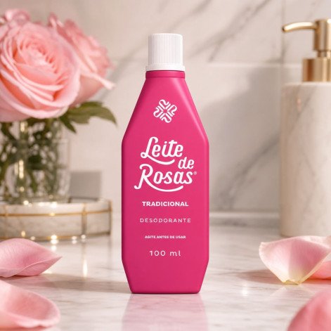 Loção de Limpeza Facial Leite de Rosas Tradicional 100ml
