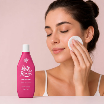Loção de Limpeza Facial Leite de Rosas Tradicional 100ml