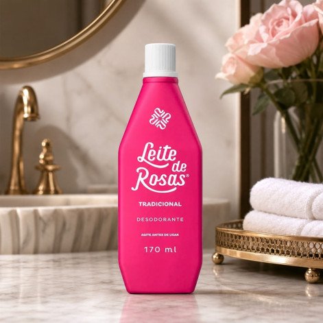 Loção de Limpeza Facial Leite de Rosas Tradicional 170ml