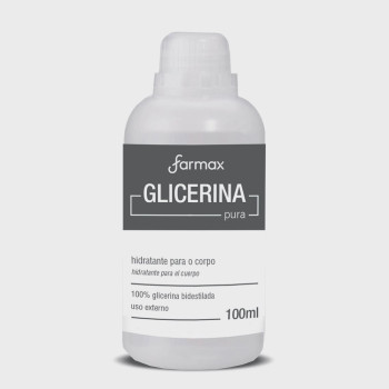 Glicerina Pura Farmax 100ml Bidestilada Hidratante Corporal