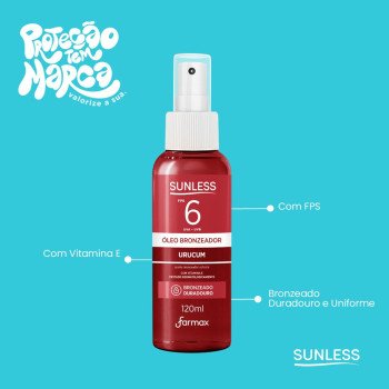 Óleo Bronzeador Sunless Urucum FPS6 120ml