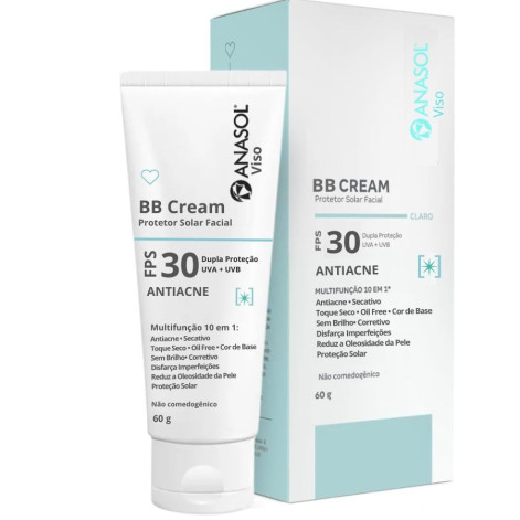 BB Cream Facial Antiacne FPS 30 - 60g - Anasol BB Cream Facial Antiacne FPS 30 - 60g - Anasol