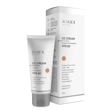 Protetor Solar Anasol - CC Cream Facial FPS 80