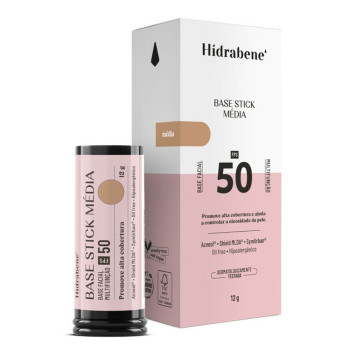 Base Facial Stick Hidrabene FPS 50 12g - Médio