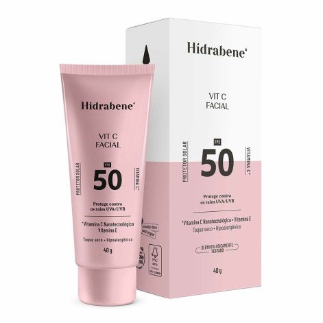 Protetor Solar Vitamina C Facial FPS 50 Hidrabene 40g