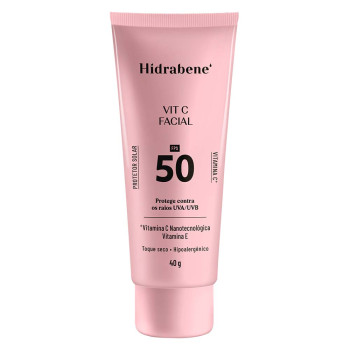 Protetor Solar Vitamina C Facial FPS 50 Hidrabene 40g