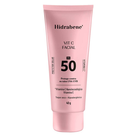 Protetor Solar Vitamina C Facial FPS 50 Hidrabene 40g