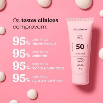 Protetor Solar Vitamina C Facial FPS 50 Hidrabene 40g