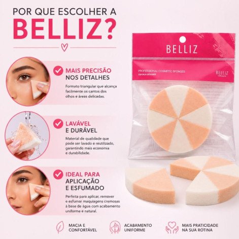 Esponja Para Maquiagem Designer Belliz 