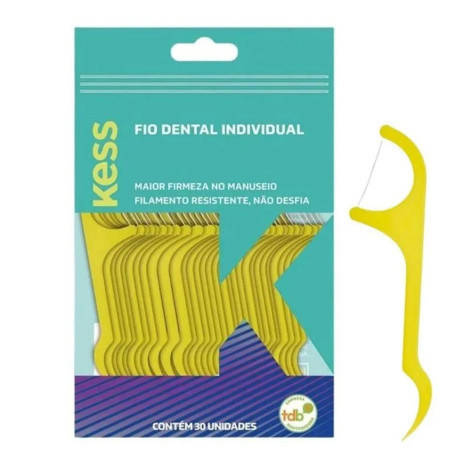 Fio Dental Kess Flosser Individual - 30 Unidades