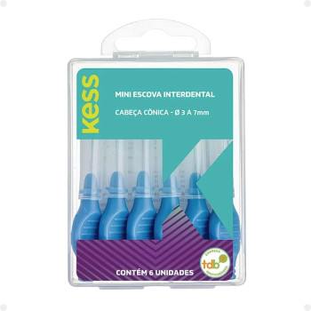 Mini Escova Interdental Kess Cônica 6 Unidades