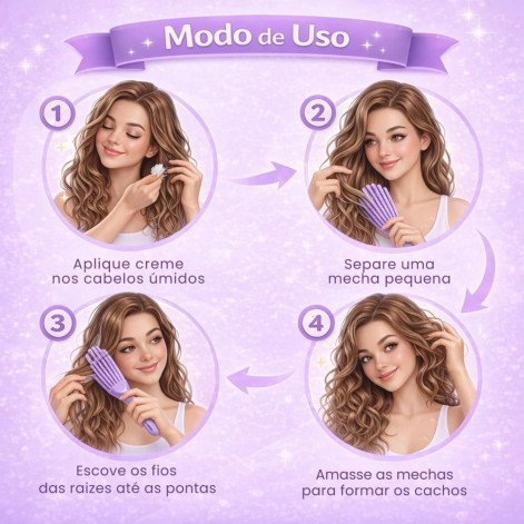  Escova Ricca Fitagem Cachos Express