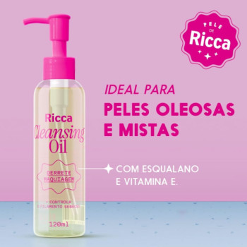 Óleo de Limpeza Facial Ricca Cleansing Oil 120ml