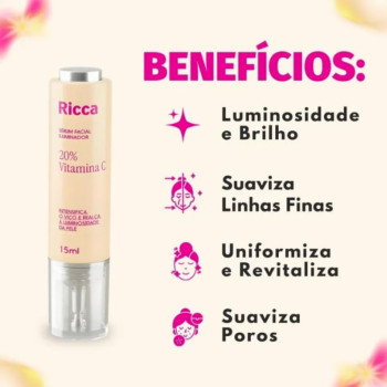 Serum Facial Iluminador Ricca Vitamina C 15ml
