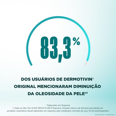 Sabonete Facial em Espuma Dermotivin Original Pele Mista a Oleosa com 130ml