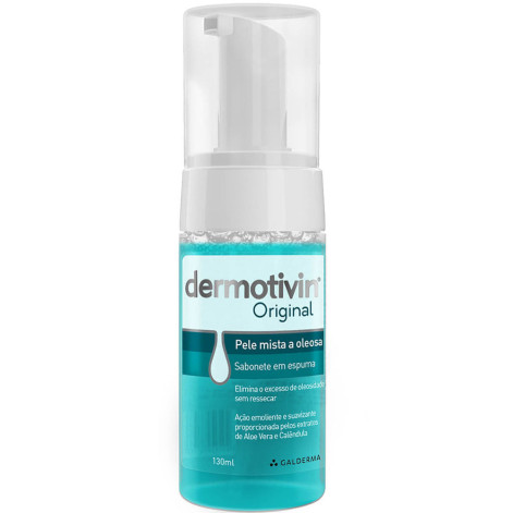 Sabonete Facial em Espuma Dermotivin Original Pele Mista a Oleosa com 130ml
