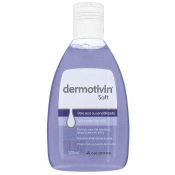 Sabonete Líquido Facial Dermotivin Soft Pele Seca ou Sensibilizada com 120ml