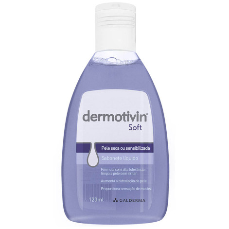 Sabonete Líquido Facial Dermotivin Soft Pele Seca ou Sensibilizada com 120ml