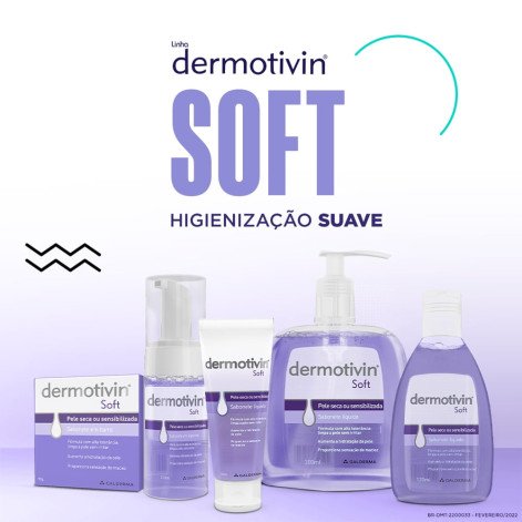 Sabonete Líquido Facial Dermotivin Soft Pele Seca ou Sensibilizada com 120ml
